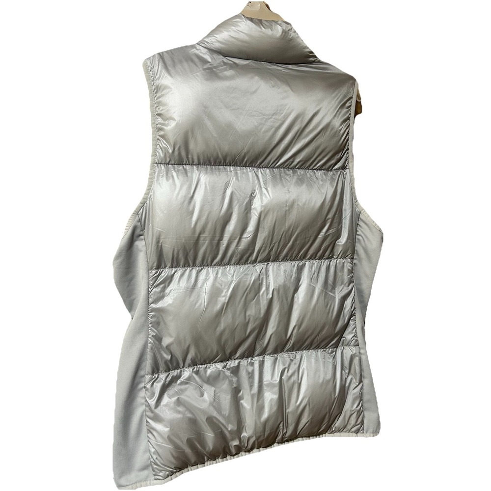 Fabletics Elliot Packable Puffer Vest Collar NWT Silver Size XXL - Picture 5 of 6